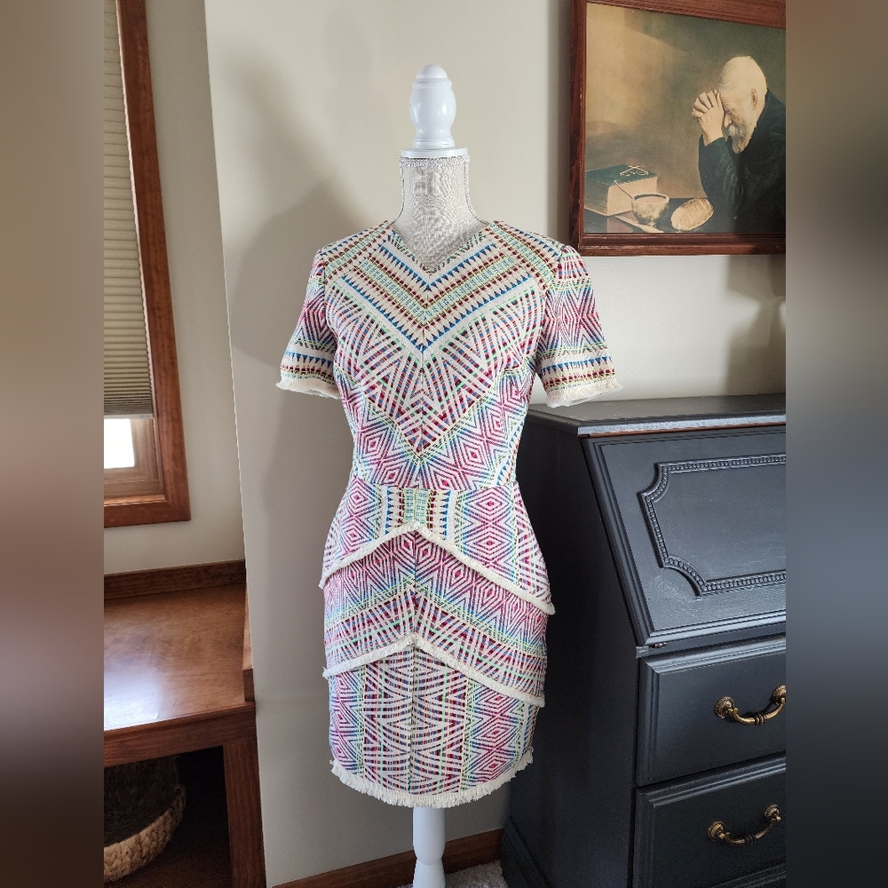 Adelyn Rae Multicolor Geometric Pattern Short Dress - Picture 7 of 15